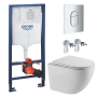 Комплект инсталляции GROHE Rapid SL NW0145/S с унитазом AQUAme AQM2002L и сиденьем с микролифтом, смыв Quiet (NW0271)