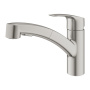 Смеситель для кухни GROHE Eurosmart с вытяжным душем, суперсталь (30305DC1)