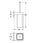 Туалетный ёршик GROHE Selection Cube с держателем, хром (40857000)