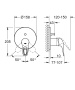 Внешняя часть смесителя для ванны GROHE Eurostyle, белая луна (24049LS3)