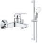 Готовый комплект для ванны и душа GROHE BauFlow, хром (NSB0180)