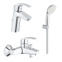 Готовый комплект для ванной комнаты GROHE Eurosmart, хром (124470)