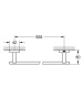 Держатель для полотенца GROHE Essentials Cube 600 мм, хром (40509001)