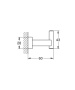 Крючок для банного халата GROHE Essentials Cube, хром (40511001)