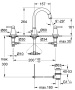 Смеситель для раковины GROHE Grandera на 3 отверстия, M-size, хром (20389000)