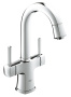 Смеситель для раковины GROHE Grandera с донным клапаном и поворотным изливом, хром (21107000)