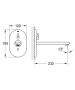 Внешняя часть смесителя для раковины GROHE Eurosmart Cosmopolitan E инфракрасный, хром (36376000)