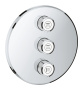 Внешняя часть переключателя потоков GROHE Grohtherm SmartControl на 3 положения, круглая, хром (29122000)