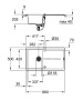 Мойка GROHE K400, 860 x 500 мм, серый гранит (31640AT0)