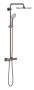 Душевая система GROHE Euphoria System 310 с термостатом для душа, темный графит глянцевый (26075A00)