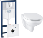 Комплект инсталляции GROHE Rapid SL 4 в 1 с унитазом Bau Ceramic и сиденьем (NW0112)