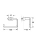 Держатель для туалетной бумаги GROHE Essentials Cube без крышки, хром (40507001)