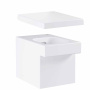 Унитаз напольный приставной GROHE Cube Ceramic с сиденьем с микролифтом, альпин-белый (NW0039)