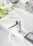 Смеситель для раковины GROHE Wave с донным клапаном, S-Size, хром (32284001)