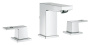 Смеситель для раковины GROHE Eurocube на 3 отверстия с донным клапаном, S-size, хром (20351000)