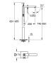 Внешняя часть смесителя для ванны GROHE Eurocube Joy, хром (23667001)