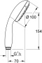 Ручной душ GROHE Vitalio Start, 2 режима, черный (279462430)