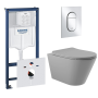 Комплект инсталляции GROHE Rapid SL 3 в 1 (NW0145/S) с унитазом Aqueduto CONE CONT2130 и сиденьем с микролифтом (NW0557)