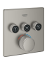 Внешняя часть термостата для душа GROHE Grohtherm SmartControl на 3 потребителя, сатиновая сталь (29126MS0)