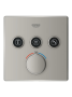 Внешняя часть термостата для душа GROHE Grohtherm SmartControl на 3 потребителя, сатиновая сталь (29126MS0)