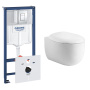 Комплект инсталляции GROHE 38775001 с унитазом Aquatek АЛЬТАИР и сиденьем с микролифтом (NW0149/S)