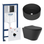 Комплект инсталляции GROHE Solido 38811KF0 с унитазом Aqueduto CONE CONT2140 и раковиной Aqueduto ESPIRAL D400 ESP0140 (NW0596)