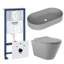 Комплект инсталляции GROHE Rapid SL 38772SH0 с унитазом Aqueduto CONE CONT2130 и раковиной Aqueduto ESPIRAL ESP0230 (NW0623)