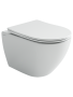 Подвесной унитаз Ceramicanova Мия безободковый, смыв Торнадо, белый (CN1805T)