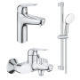 Готовый комплект для ванной комнаты GROHE Euroeco, хром (129367)