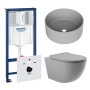 Комплект инсталляции GROHE Rapid SL NW0145/S с унитазом Aqueduto OVO OVO0130 и раковиной Aqueduto ESPIRAL D400 ESP0130 (NW0401)