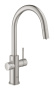 Смеситель для кухонной мойки GROHE Blue Home с системой фильтрации, охлаждения и газирования воды, Wi-Fi, суперсталь (31541DC0)