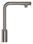 Смеситель для кухни GROHE Minta SmartControl с вытяжным L-изливом, темный графит глянец (31613A00)