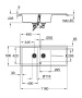 Мойка GROHE K400 с крылом, черный гранит (31643AP0)