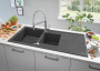Мойка GROHE K400 с крылом, черный гранит (31643AP0)
