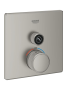 Внешняя часть термостата для душа GROHE Grohtherm SmartControl, сатиновая сталь (29123MS0)