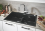 Мойка GROHE K500 с 2 чашами, 860 x 500 мм, черный гранит (31649AP0)