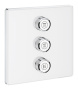 Внешняя часть переключателя потоков GROHE Grohtherm SmartControl на 3 положения, квадратная, белая луна (29158LS0)