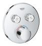 Внешняя часть смесителя для душа GROHE SmartControl круглая, на 2 потребителя, хром (29145000)
