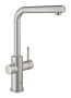Смеситель для кухонной мойки GROHE Blue Home с системой фильтрации, охлаждения и газирования воды, Wi-Fi, суперсталь (31539DC0)