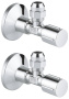 Смеситель для раковины GROHE Eurosmart с угловыми вентилями, хром (23588000)