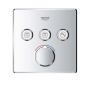Внешняя часть смесителя для душа GROHE SmartControl квадратная, на 3 потребителя, хром (29149000)