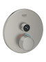 Внешняя часть термостата для душа GROHE Grohtherm SmartControl на 1 потребителя, сатиновая сталь (29118MS0)
