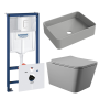 Комплект инсталляции GROHE Rapid SL 38772SH0 с унитазом Aqueduto MACIO MACT2130 и раковиной Aqueduto ESPIRAL ESP0430 (NW0648)