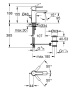 Смеситель для раковины GROHE Lineare с донным клапаном, суперсталь (32109DC1)