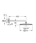 Верхний душ GROHE Rainshower Mono 310 Cube, 9,5 л/мин, 1 режим, 422 мм, теплый закат матовый (26564DL0)