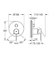 Внешняя часть смесителя для ванны GROHE Plus на 3 потребителя, хром (24093003)