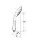 Ручной душ GROHE Vitalio Joy 110 Mono, 1 режим, хром (27315000)