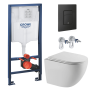 Комплект инсталляции GROHE Solido 38811KF0 с унитазом AQUAme AQM2002L и сиденьем с микролифтом, смыв Quiet (NW0295)