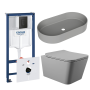 Комплект инсталляции GROHE Solido 38811KF0 с унитазом Aqueduto MACIO MACT2130 и раковиной Aqueduto ESPIRAL ESP0230 (NW0618)