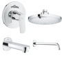 Готовый комплект для душа и ванны GROHE Eurosmart Cosmopolitan скрытого монтажа, хром (NSB0172)